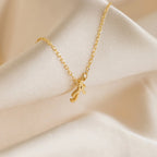 Grace Dainty Initial Necklace Silver 18K Gold Plated