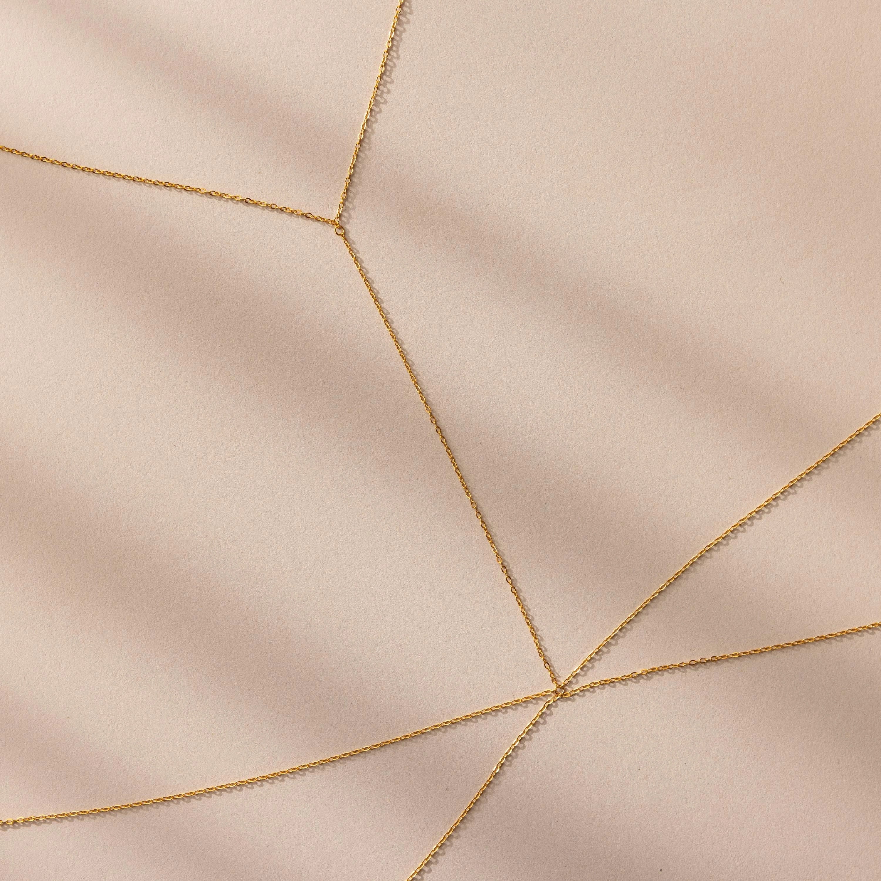 Dainty Layered Body Chain Silver 18K Gold Plated