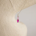 Toi et Moi Tapered  Baguette Birthstone Necklace Silver 18K Gold Plated