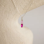 Toi et Moi Tapered  Baguette Birthstone Necklace Silver 18K Gold Plated