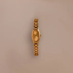 Slim Oval Timepiece Silver 18K Gold Plated