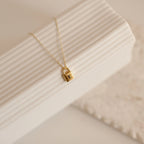 Padlock Necklace Silver 18K Gold Plated