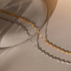 Singapore Twist Necklace Silver 18K Gold Plated