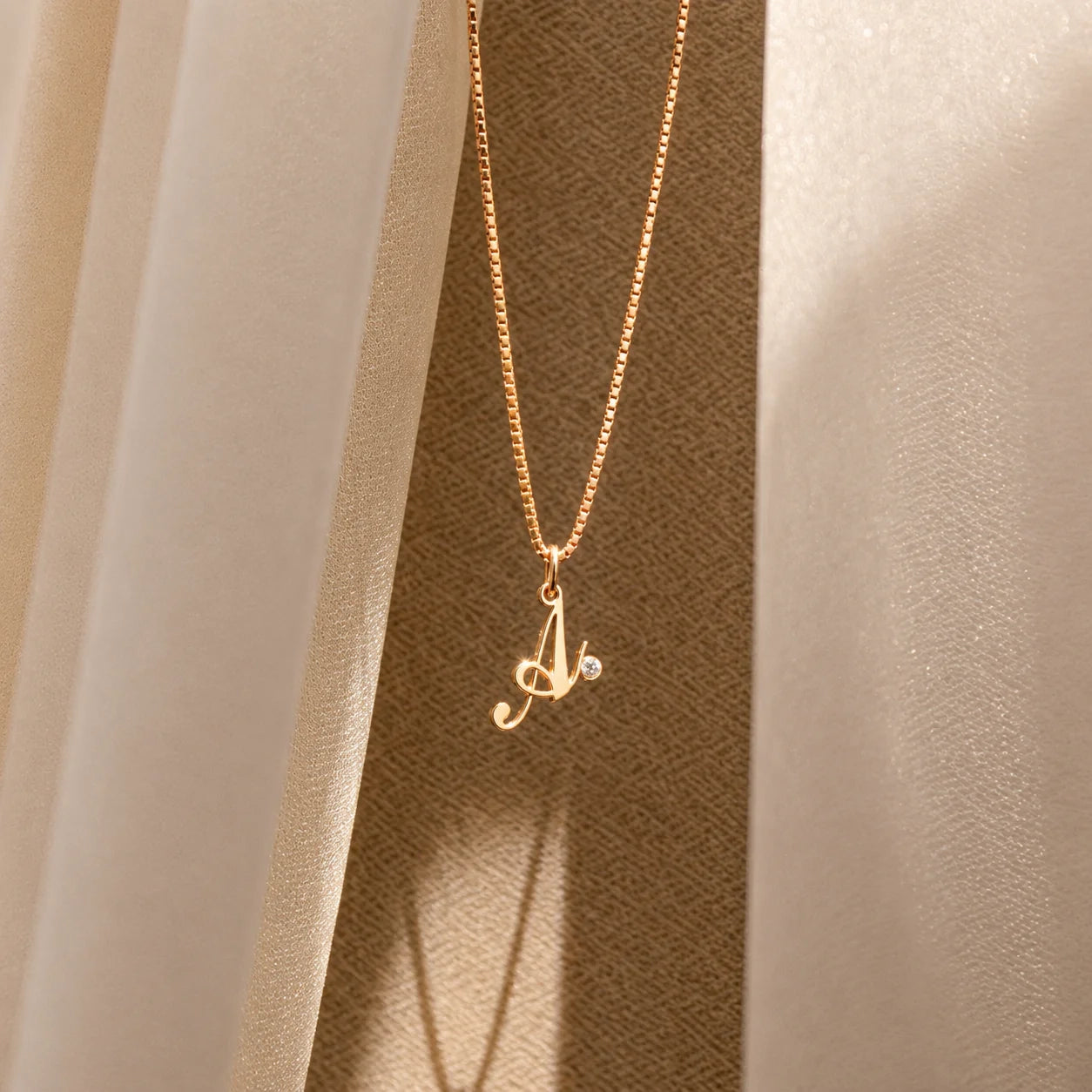 Initial Birthstone Necklace