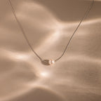 Pearl Dot Necklace  Silver 18K Gold Plated