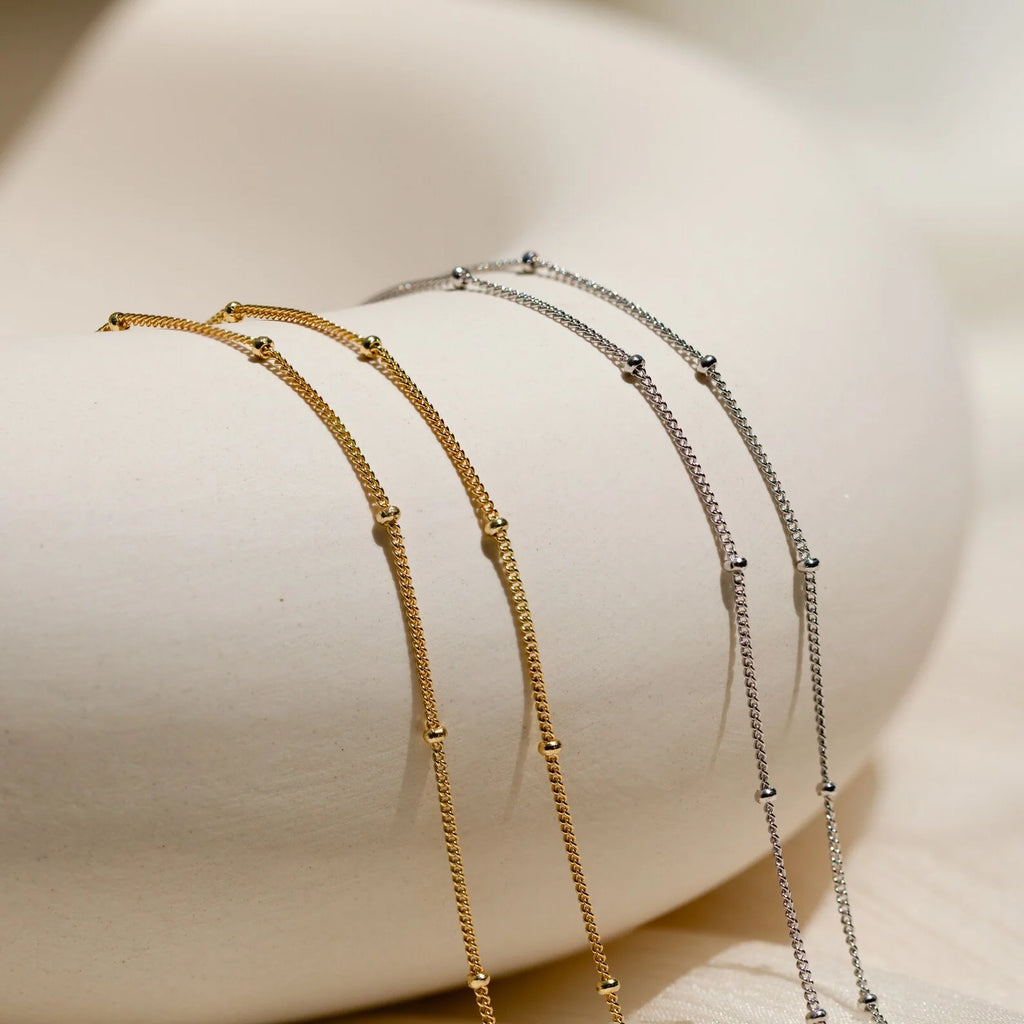 Satellite Beaded Belly Chain Silver 18K Gold Plated