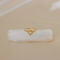 Love Heart Knot Ring Silver 18K Gold Plated