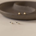 Raindrop Pearl Onyx Studs Silver 18K Gold Plated