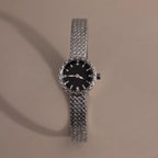 Round Braided Timepiece Silver 18K Gold Plated