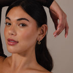Duo Link Mixed Metal Hoops Silver 18K Gold Plated