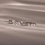 Lace Diamond Hoops Silver 18K Gold Plated