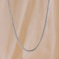 Diamonds 3 Prong Tennis Necklace Silver 18K Gold Plated