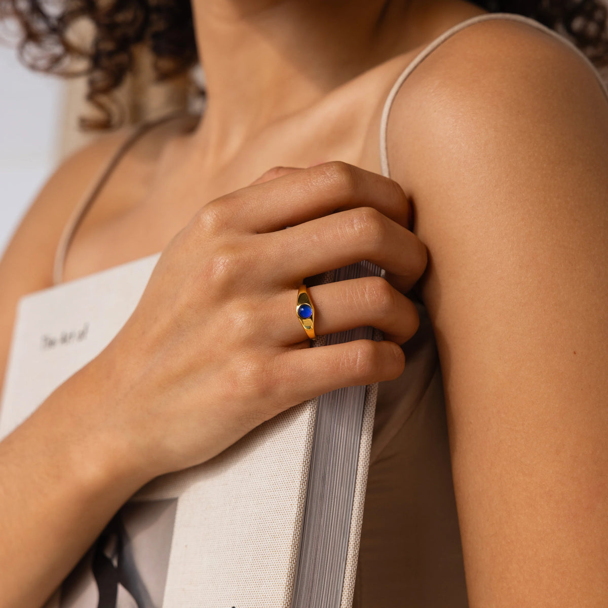 Signet Mood Ring Silver 18K Gold Plated
