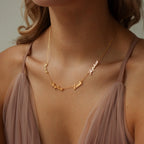Carrie Multiple Name Necklace Silver 18K Gold Plated
