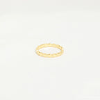Beaded Ring Silver 18K Gold Plated