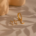 Diamond Drop Earrings Set Silver 18K Gold Plated