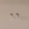 Shark Tooth Flatback Studs Silver 18K Gold Plated