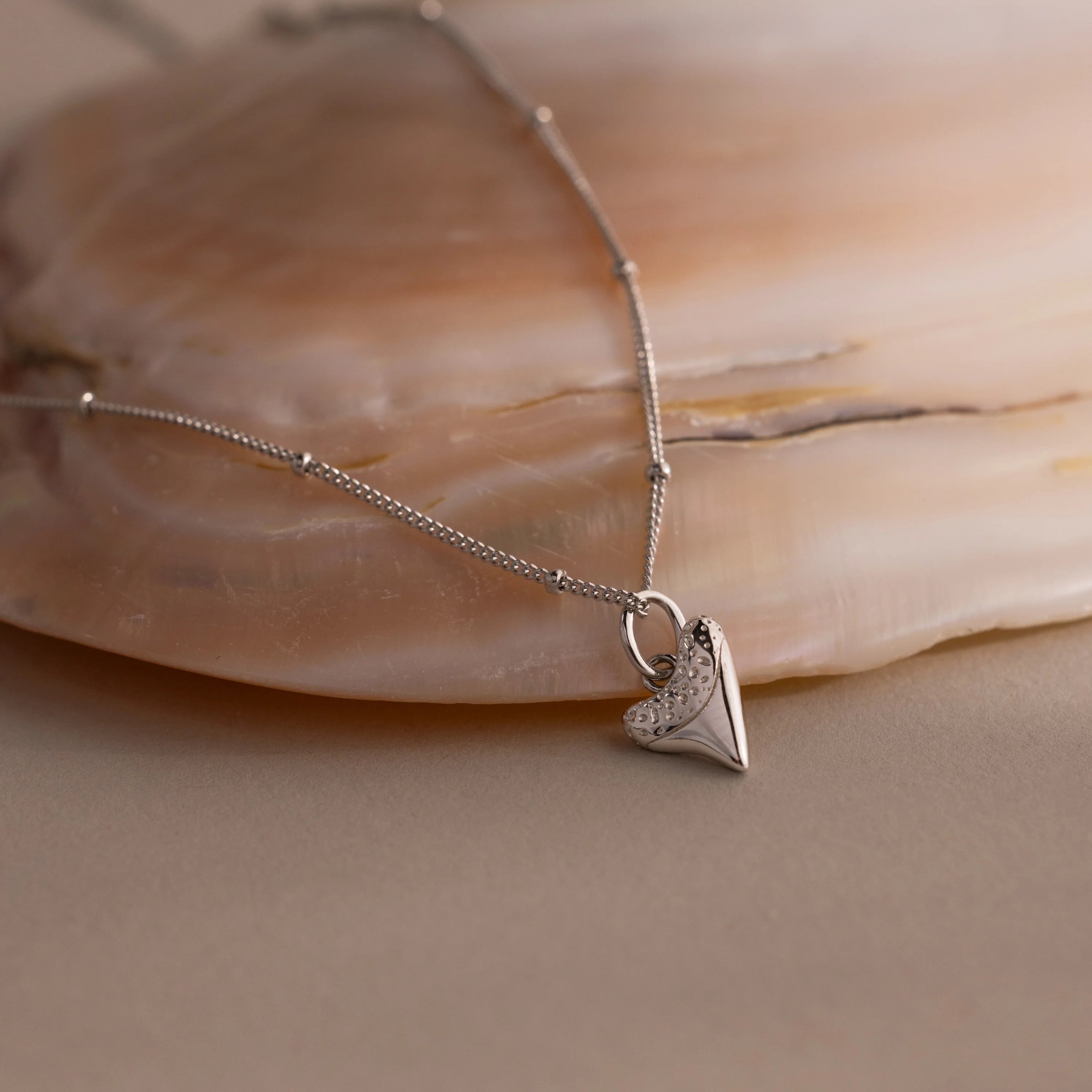 Shark Tooth Necklace Silver 18K Gold Plated
