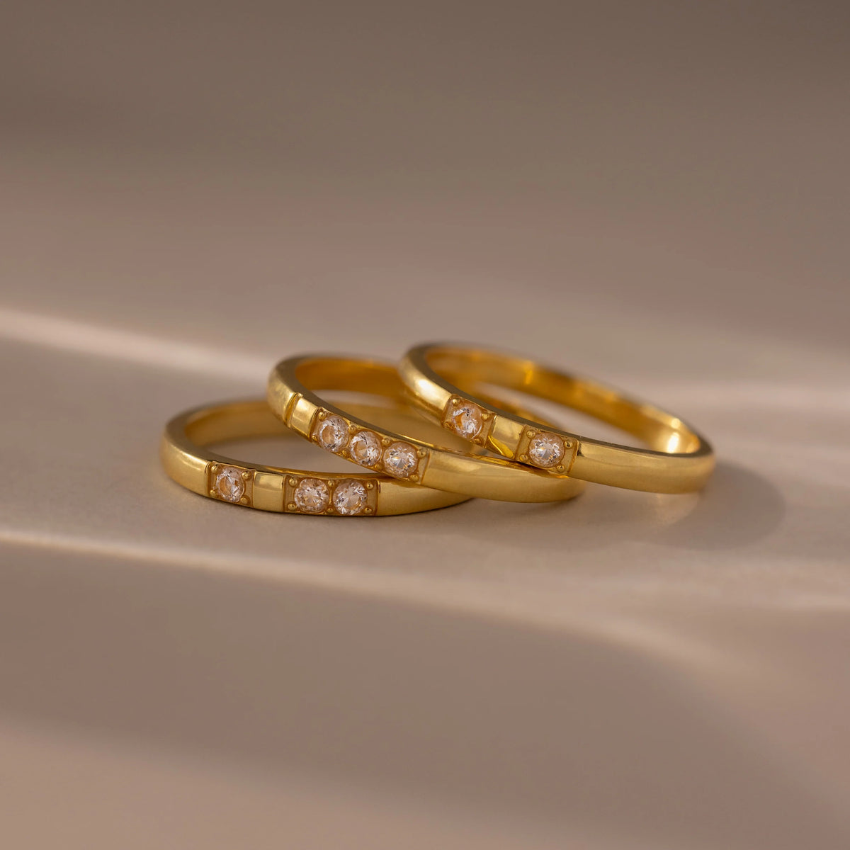 Diamond Morse Code Ring Silver 18K Gold Plated