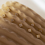 Pearl Clover Letter Bracelet Silver 18K Gold Plated