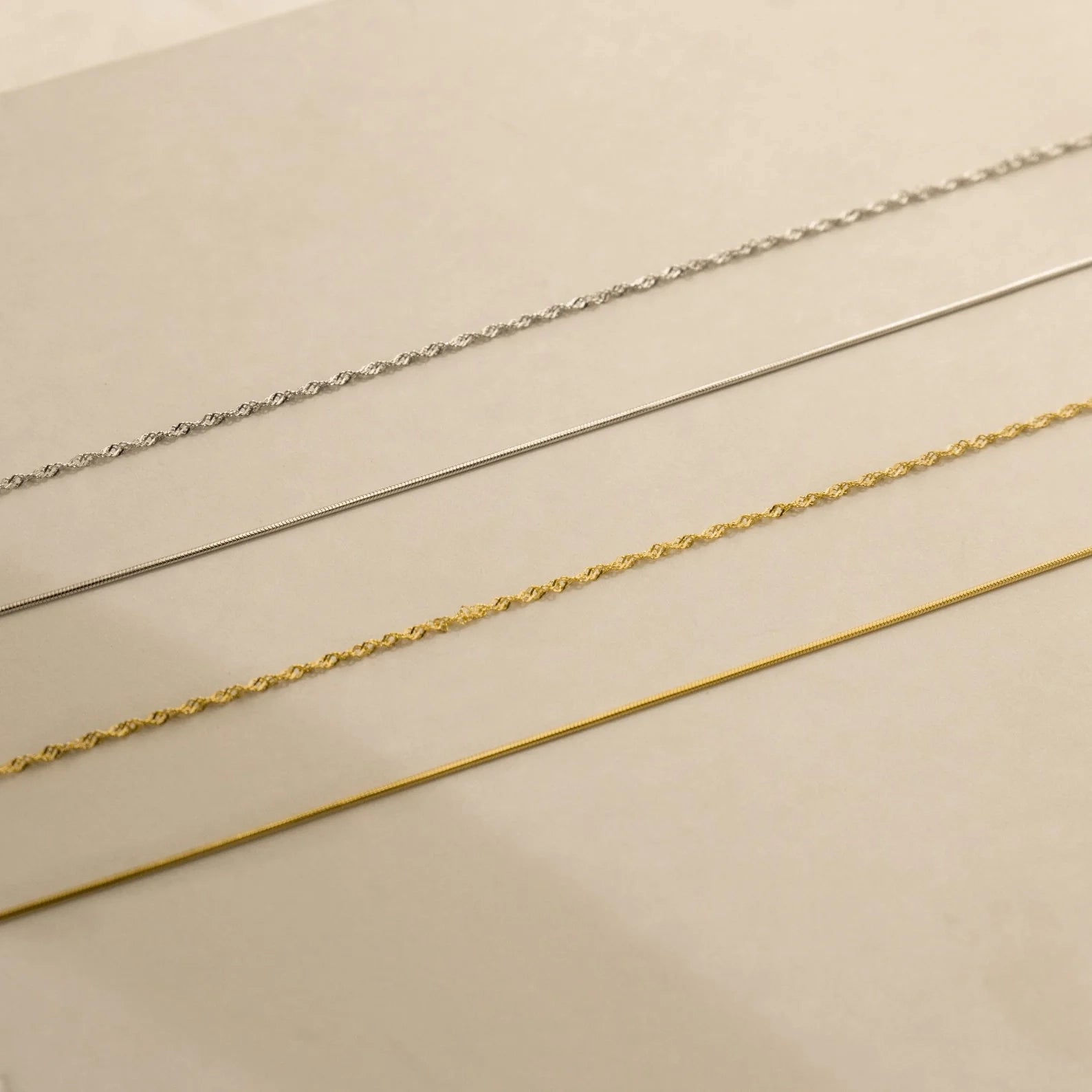 Monet Duo Chain Silver 18K Gold Plated