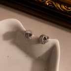 Rope Knot Studs Silver 18K Gold Plated