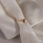 Multiple Marquise Birthstone Ring Silver 18K Gold Plated