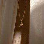 Initial Birthstone Necklace Silver 18K Gold Plated