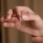 North Star Blue Zircon Charm Silver 18K Gold Plated