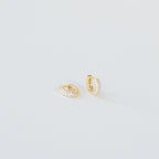 Kira Pave Huggies Silver 18K Gold Plated