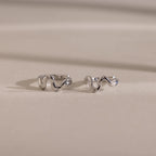 Pave Viper Huggies Silver 18K Gold Plated