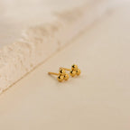 Trio Sphere Studs Silver 18K Gold Plated