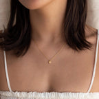 Rose Quartz Heart Charm Necklace Silver 18K Gold Plated