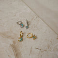 Boho Turquoise Earring Set Silver 18K Gold Plated
