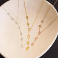 Lariat Name Necklace Silver 18K Gold Plated