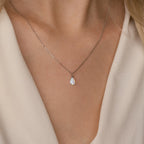 Tabitha Opal Drop Necklace Silver 18K Gold Plated