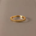 Peridot Endless Eternity Ring Silver 18K Gold Plated