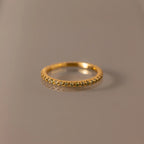 Peridot Endless Eternity Ring Silver 18K Gold Plated