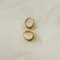 Paris Oval Hoops Silver 18K Gold Plated