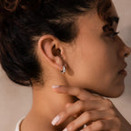 Bold Oval Huggies Silver 18K Gold Plated