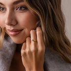 Toi et Moi Teardrop Heart Ring Silver 18K Gold Plated