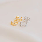 Claw Ear Cuffs Silver 18K Gold Plated