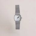 Luxe Square Timepiece Silver 18K Gold Plated
