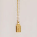 Birth Flower Arch Necklace Silver 18K Gold Plated