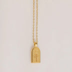 Birth Flower Arch Necklace Silver 18K Gold Plated