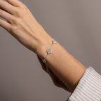 Pearl Clover Letter Bracelet Silver 18K Gold Plated