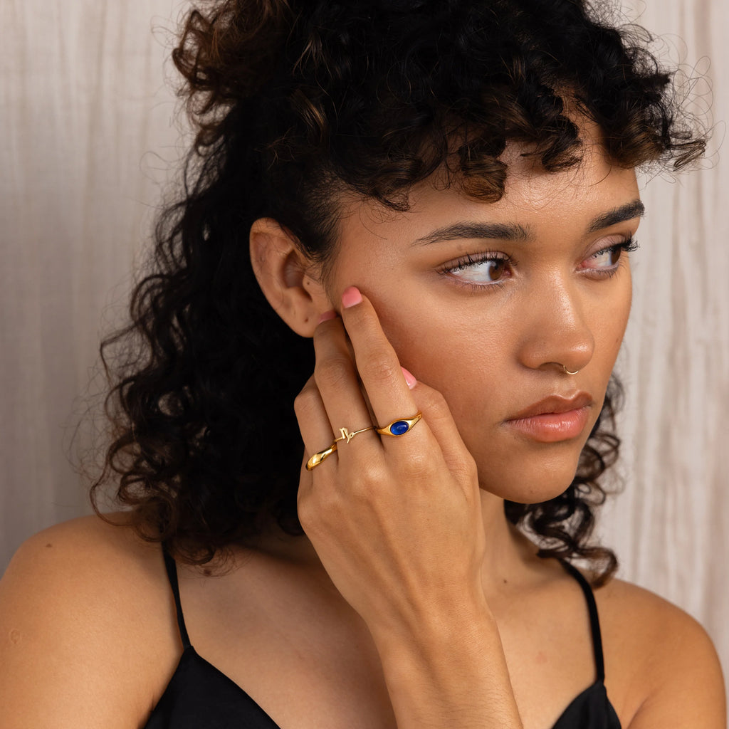 Bold Mood Ring Silver 18K Gold Plated