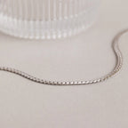 Men's Snake Chain Necklace Silver 18K Gold Plated