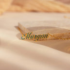 Elegant Birthstone Name Necklace Silver 18K Gold Plated