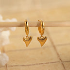 Shark Tooth Huggies Silver 18K Gold Plated